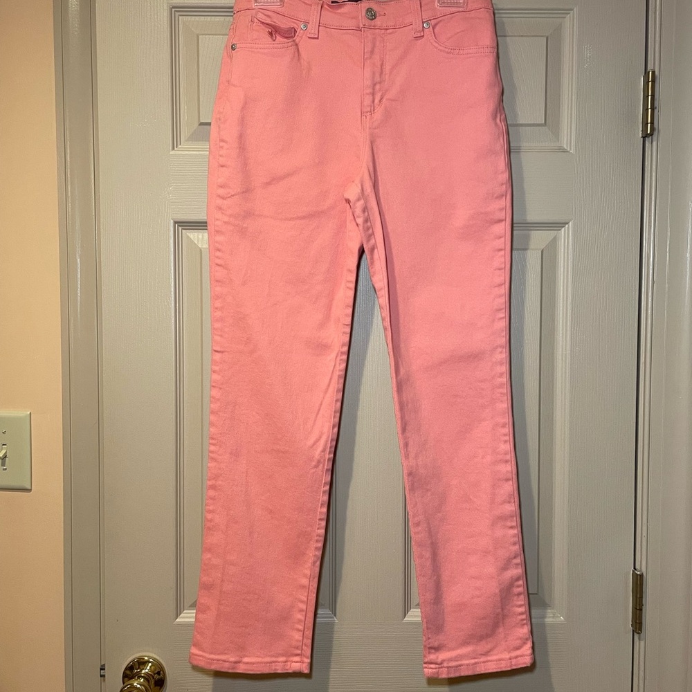 Gloria Vanderbilt “Amanda”Straight Leg‎ Coral Jeans, Size 6S